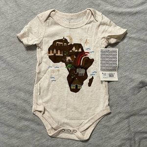 NWT. Black History Month Africa Baby Onsie
